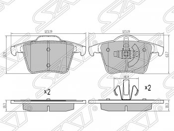 Колодки тормозные SAT (задние) Volvo XC90 C дорестайлинг (2002-2006)